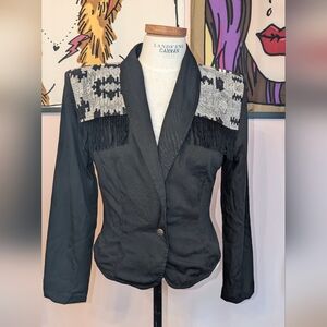 vintage 80s Wrapper western blazer with fringe